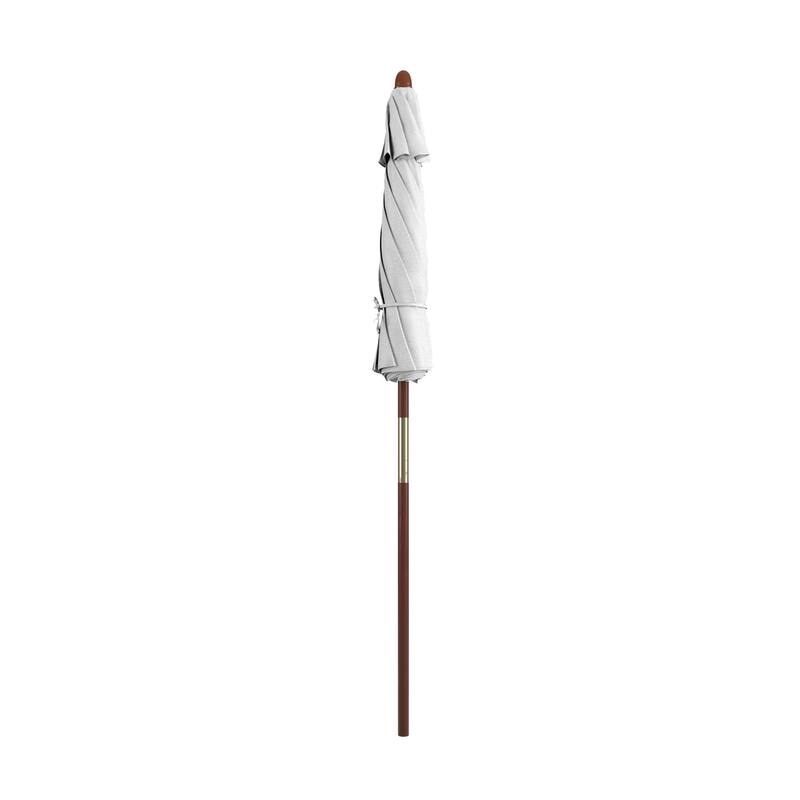 Port Lavaca 7.5ft Round Wood Umbrella by Havenside Home, Base Not Included