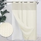 preview thumbnail 89 of 111, No Hook Waffle Weave Shower Curtain with Snap-in Liner 71"Wx74"L - Cream