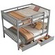 preview thumbnail 20 of 58, Bunk Bed with 2 Storage Drawers Under Bed,Detachable Beds,Full over Full for Bedroom