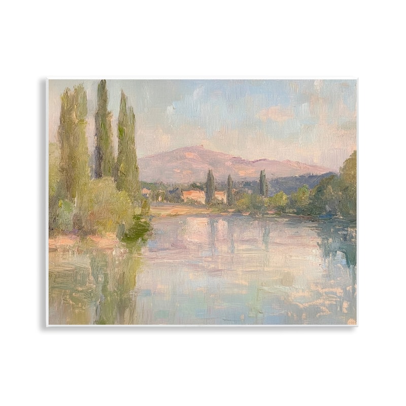 Stupell Place By The Lake Wall Plaque Art Design By Petal Prints Design - 14 x 11