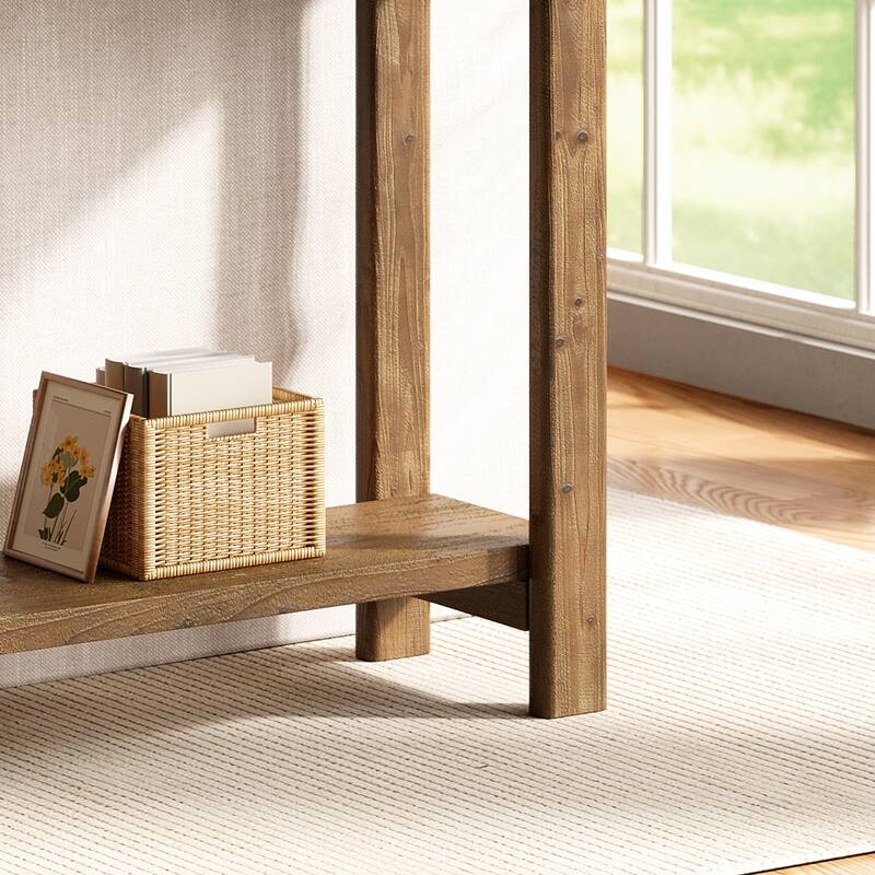 70.9 Inch Solid Wood Console Table for Entryway - 11.8"D x 70.9"W x 31.8"H