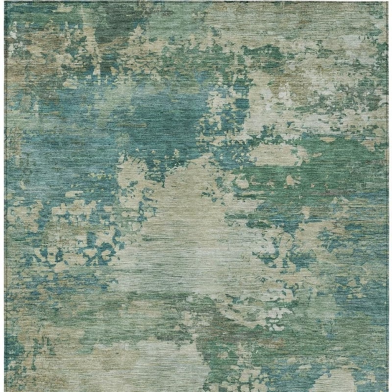 HomeRoots Abstract Transitional Rectangle Outdoor Rug - 9' X 12'