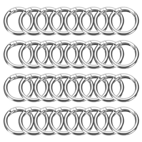 Spring Key Ring Buckle Metal Spring O Rings Trigger Spring Keyrings Buckle Round Snap Clip for ...