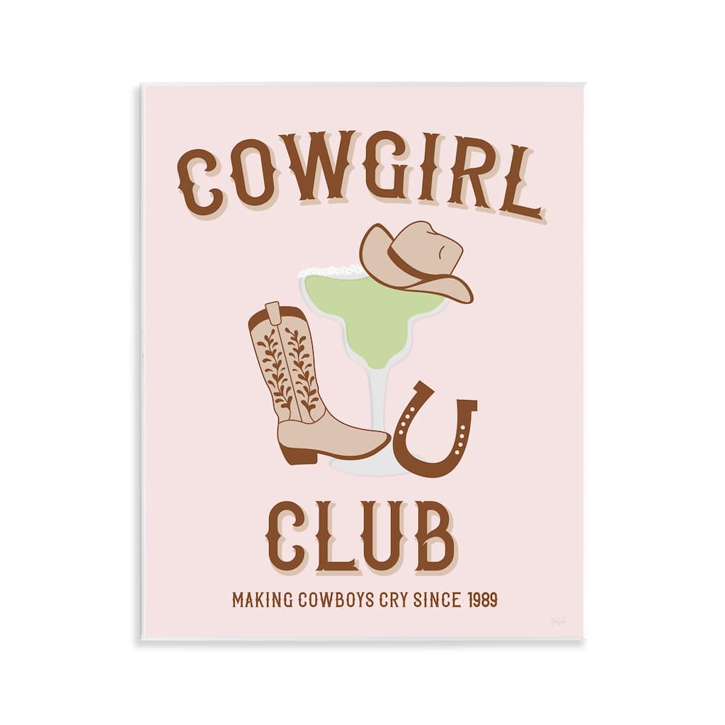 Stupell Cowgirl Club Accessories Wall Plaque Art Design By Natalie Carpentieri