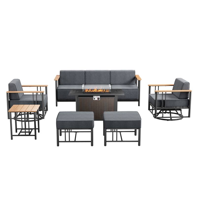 Outdoor Patio Funiture Set with Extra-Thick Seat cushion