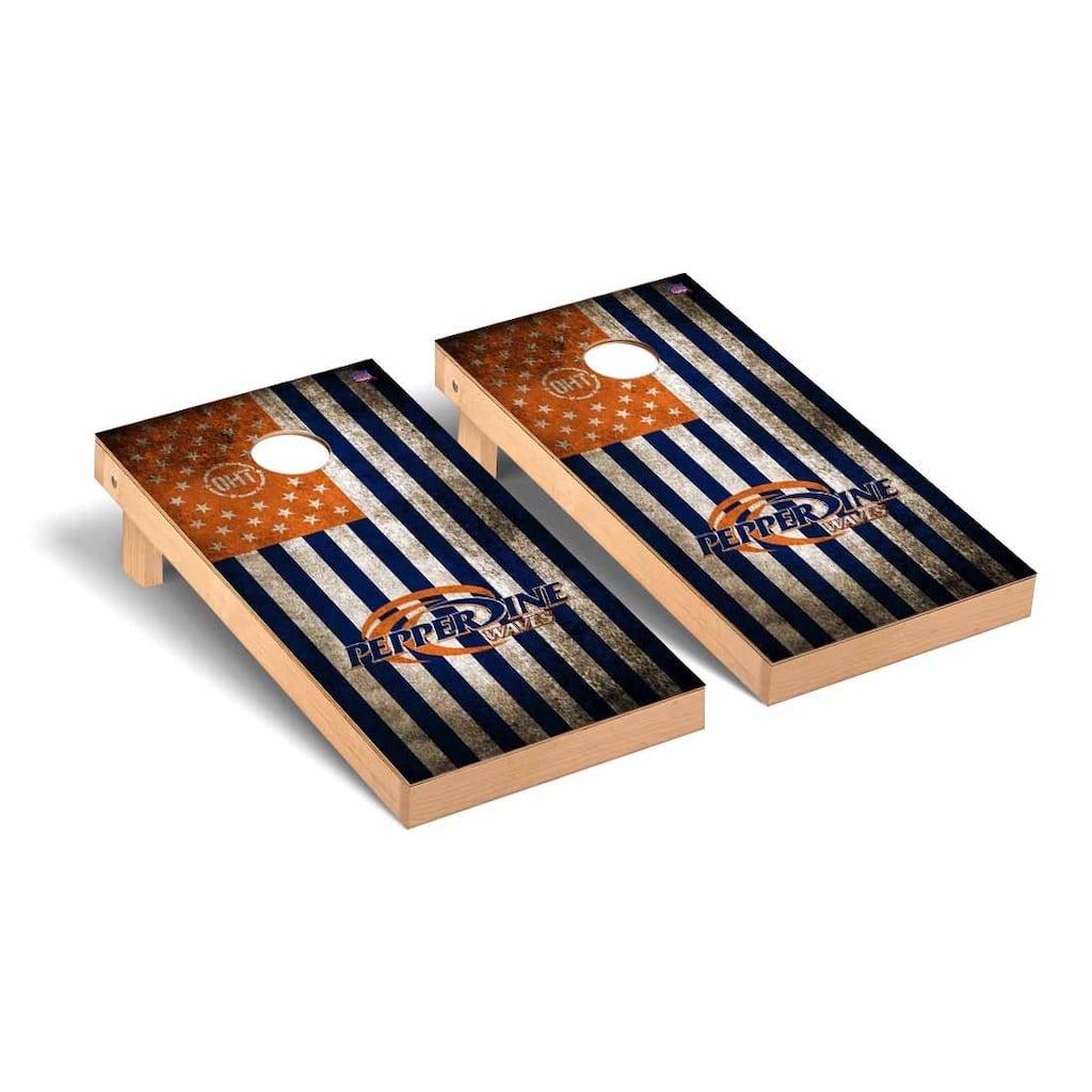 Pepperdine University Waves Cornhole Board Set - OHT Vintage Flag Version
