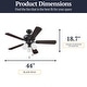 preview thumbnail 7 of 13, 44" Prominence Home Miller Park Indoor Ceiling Fan, Espresso Bronze - 44