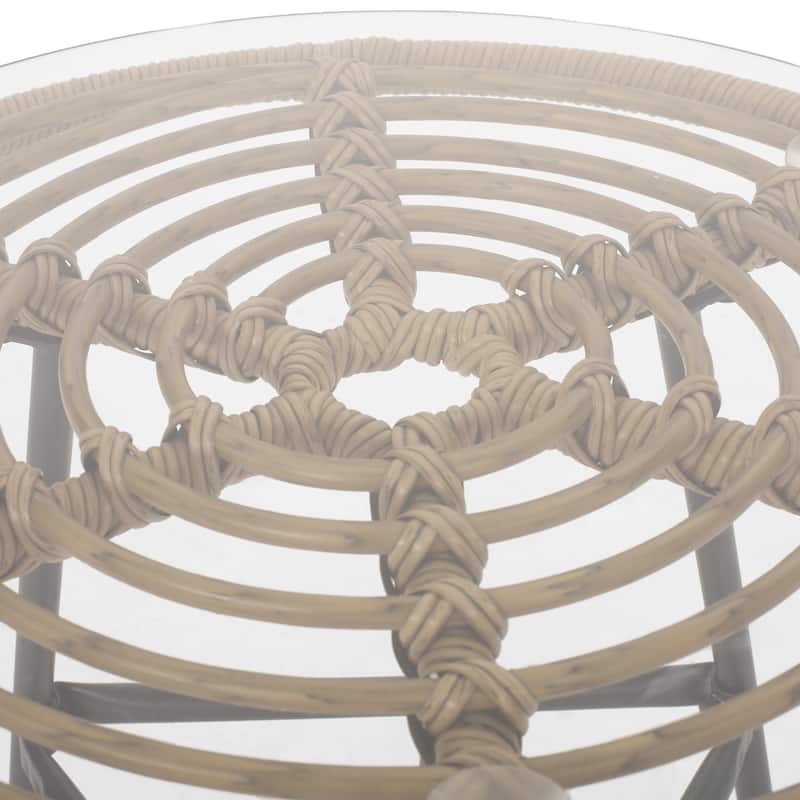 La Habra Boho 3-pc. Wicker Patio Chat Set by Christopher Knight Home