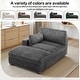 preview thumbnail 46 of 174, 41" W Plush Corduroy Chaise Lounge with Pillows