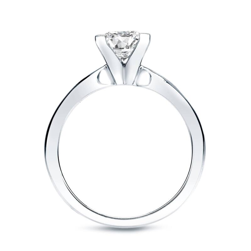 Auriya 14k Gold 1/4ctw Princess-cut Solitaire Diamond Engagement Ring