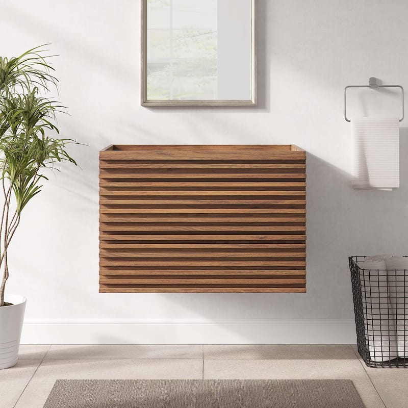 Render 30" Wall-Mount Bathroom Vanity (Sink Basin Not Included) - Walnut