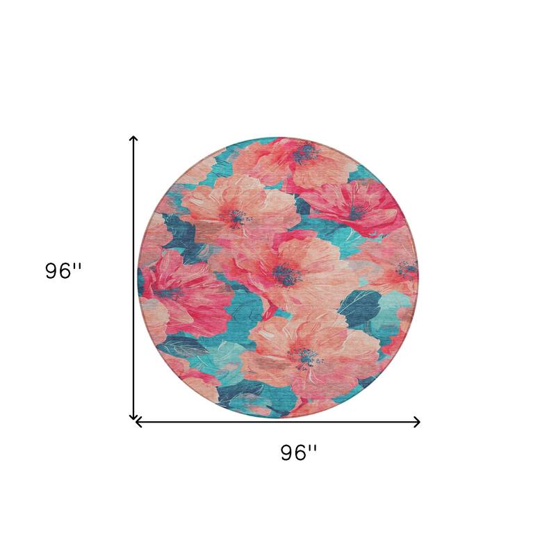 HomeRoots Floral Transitional Rectangle Outdoor Rug