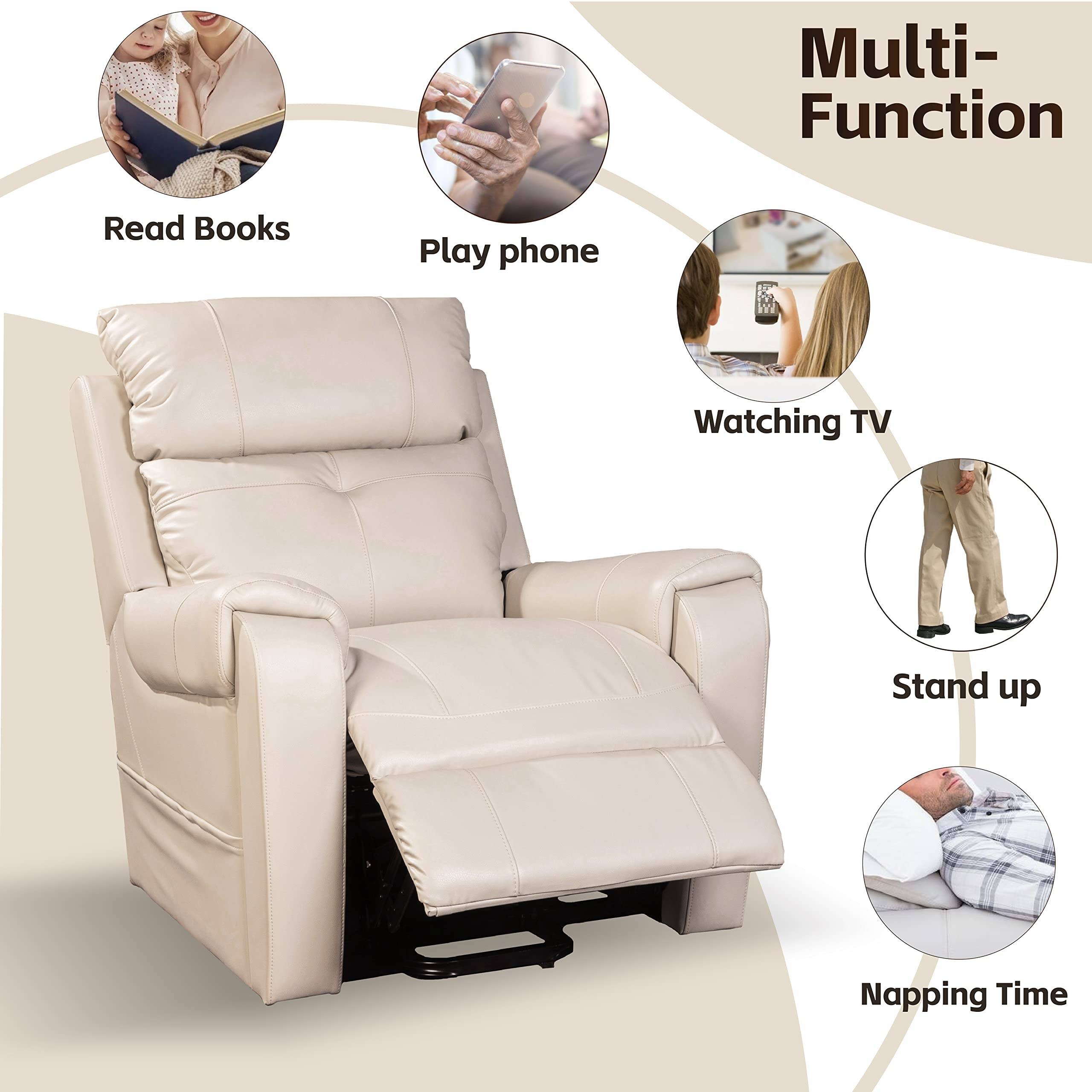 Leather Lift Chair Elderly Recliners Power Recliner Sofa Chair with