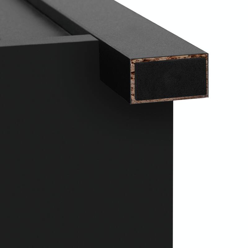 55'' Sliding Barn Door Sideboard with 3 Drawers, Particle Board & Metal Mesh Storage Cabinet