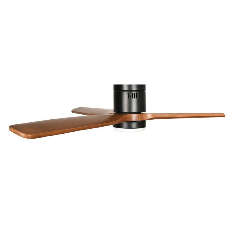 Moasis 52 Inch Flush Mount Ceiling Fan with Light and Remote Control,Low Profile Smart Ceiling Fan