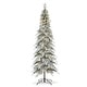preview thumbnail 21 of 42, Glitzhome Pre-Lit Flocked Pencil Spruce Artificial Christmas Tree with Warm White Lights
