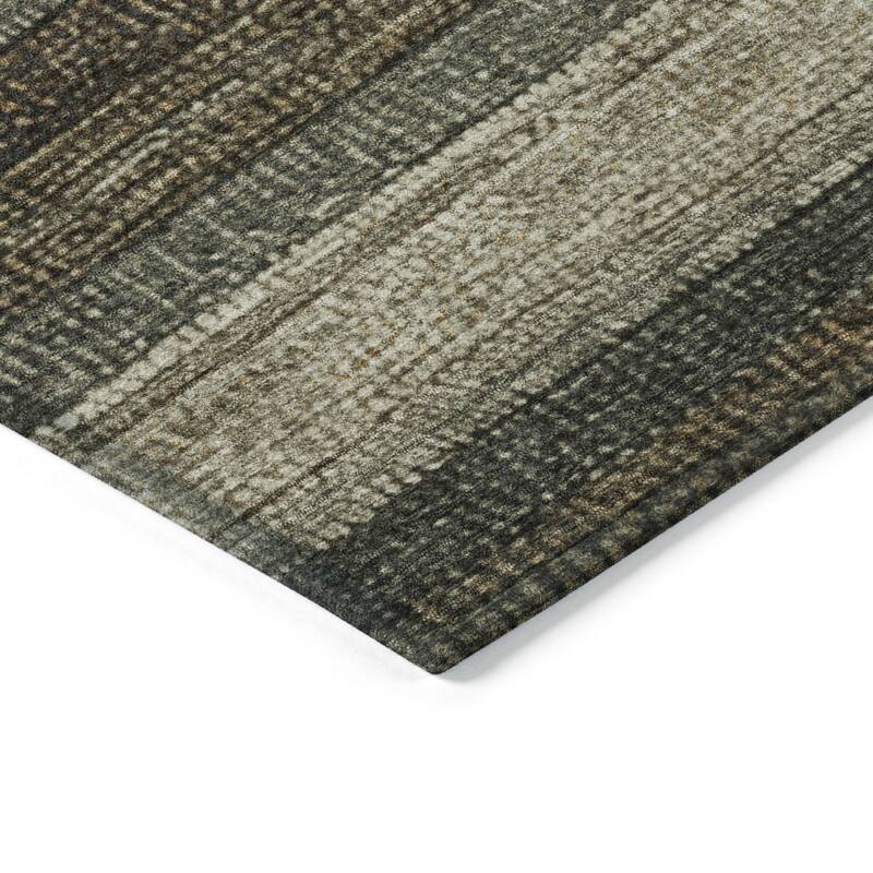 HomeRoots Striped Transitional Rectangle Outdoor Rug