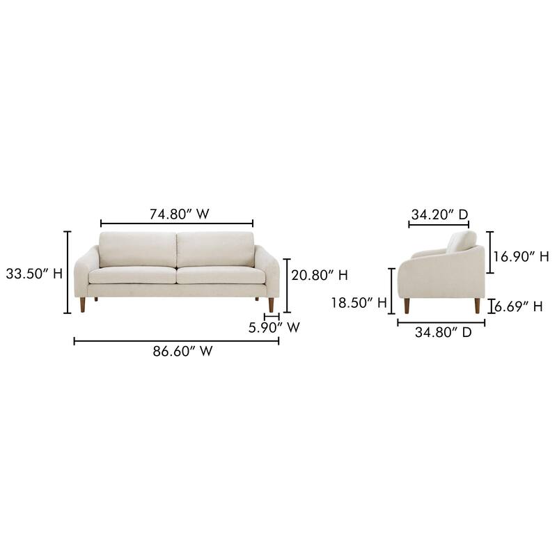 NADAAL STUDIOS Drew, Sofa Recycled Polyester Upholstery