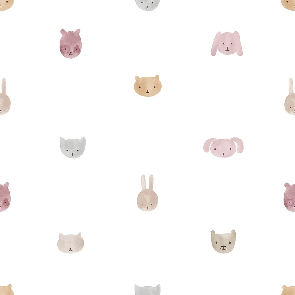 Galerie Wallcoverings Little Explorers 2 Animal Happy Heads Non-woven Matte Wallpaper Roll