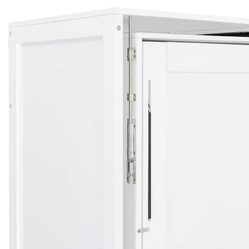 Queen Murphy Bed 360° Rotating Hidden Storage Racks Cabinet Wall Bed