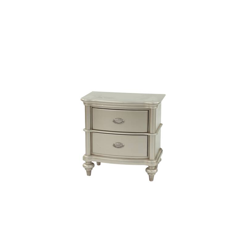 Wooden Champagne Nightstand, Living Room, Bedroom