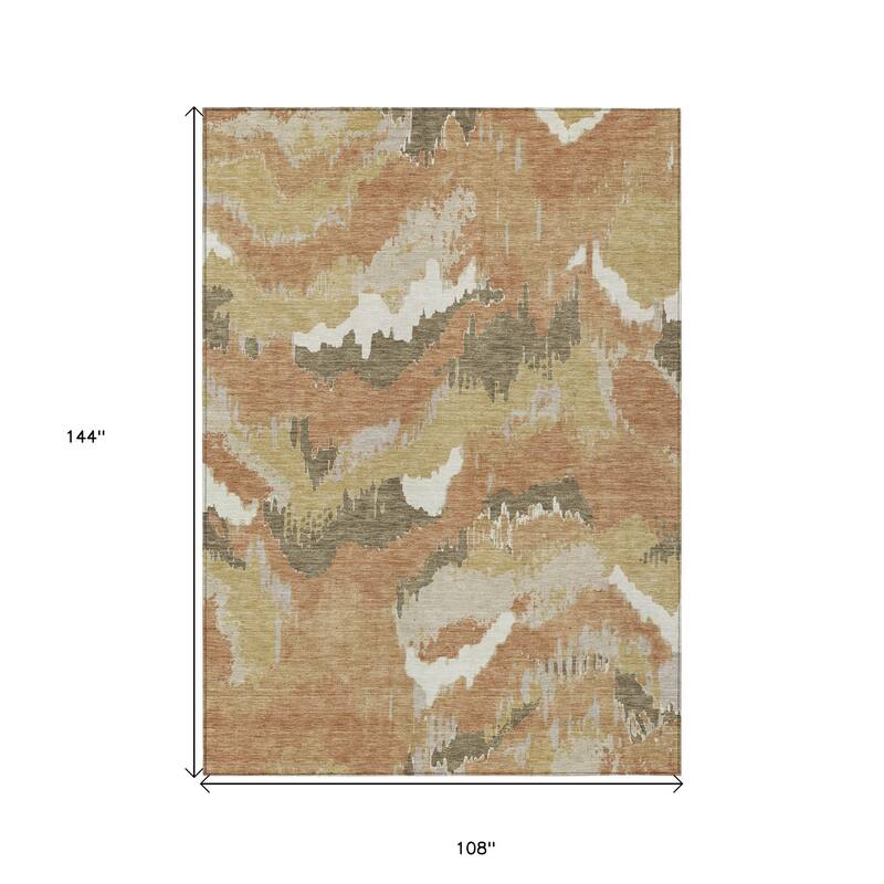 HomeRoots Abstract Transitional Rectangle Outdoor Rug