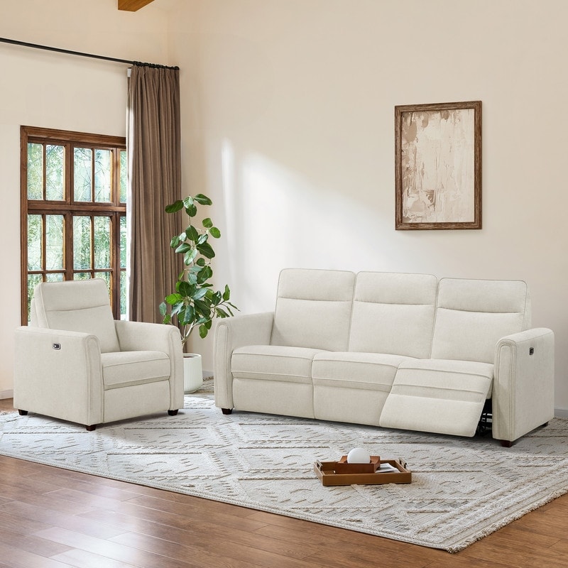 Spruce & Spring Katie Zero Wall Power Reclining Sofa Couch