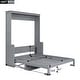preview thumbnail 4 of 14, Queen Size Murphy Bed with a Shelf, Easy Fold Wood Wall Bed