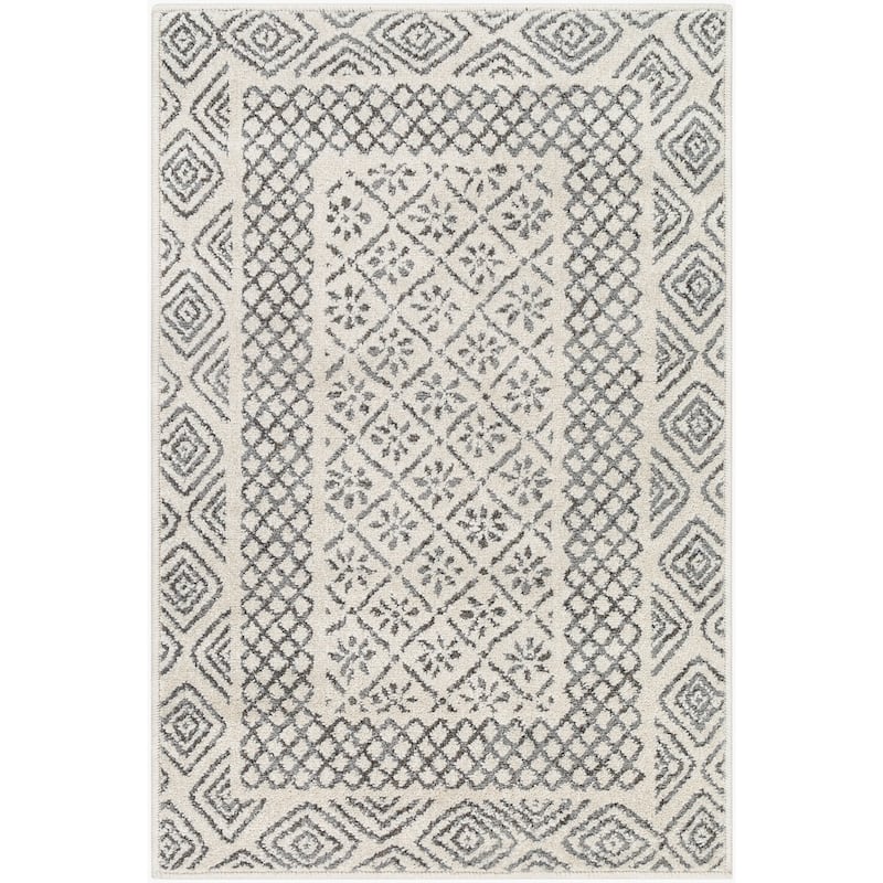 Livabliss Bahar Eclectic Border Area Rug