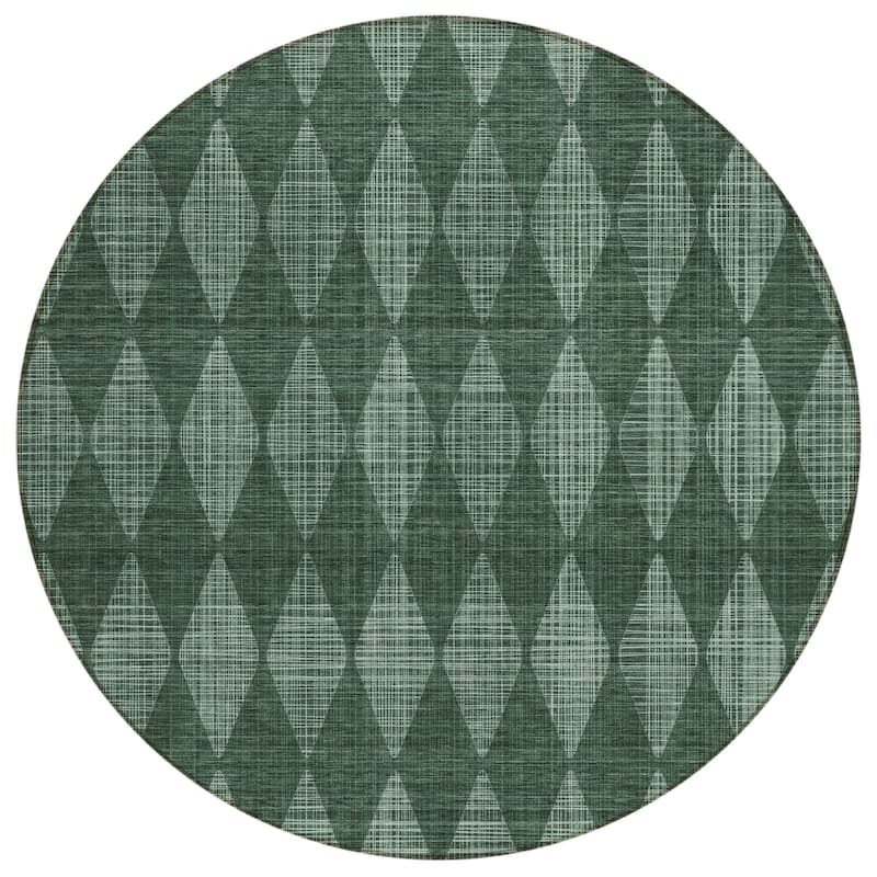 HomeRoots Geometric Transitional Rectangle Outdoor Rug