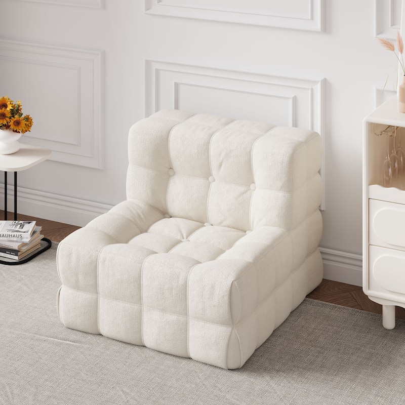 JASIWAY Modern Corduroy Fabric Upholstered Sofa