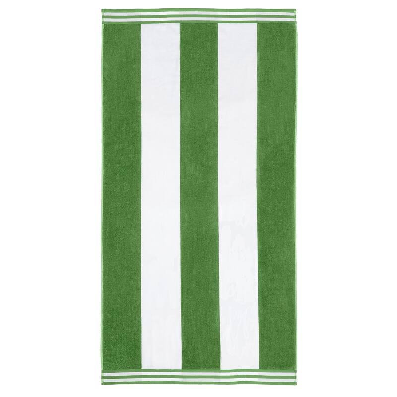 Superior Cabana Stripe Oversized Cotton Beach Towel (Set of 2)