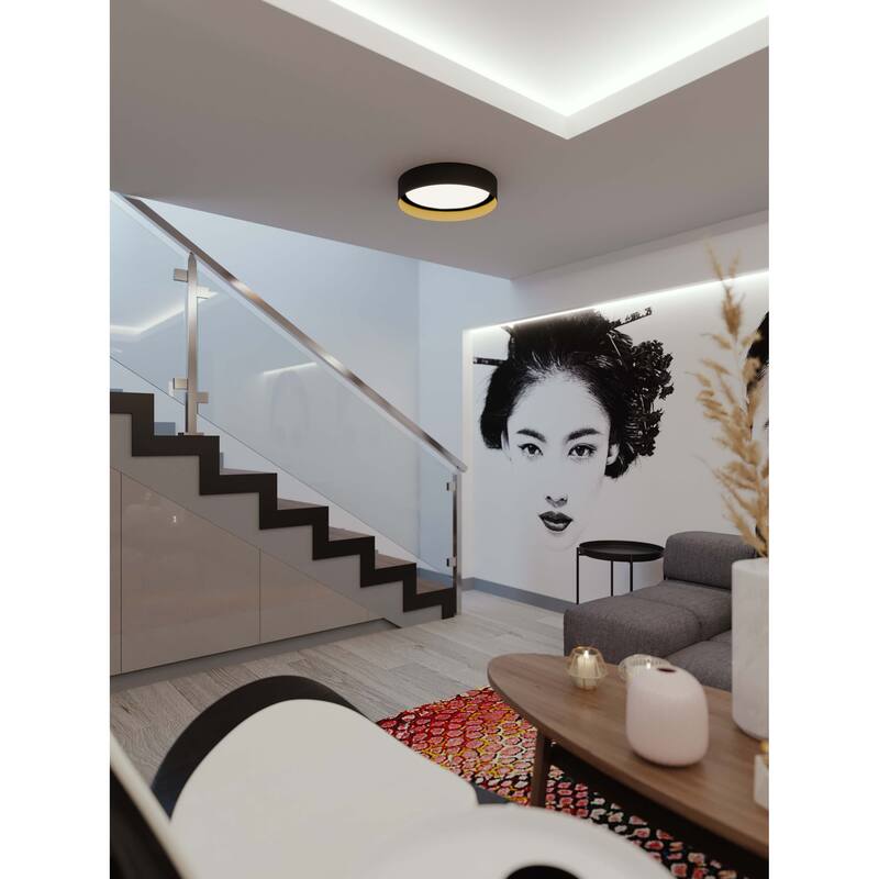 Reveal 12-inch LED Flush Mount, Acrylic Shade