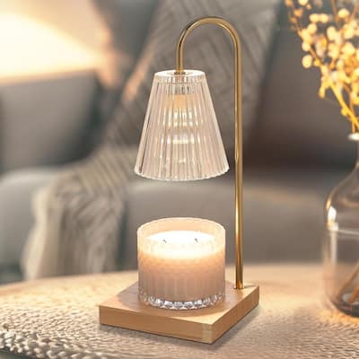 Sheffield Home Glass Candle Warmer Lamp, Flameless Candle and Wax Melter for Long-Lasting Fragrance