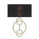preview thumbnail 1 of 8, Crystorama Lighting Group LRL-992 Laurel 2 Light 14" Tall Wall Sconce Vibrant Gold / Black