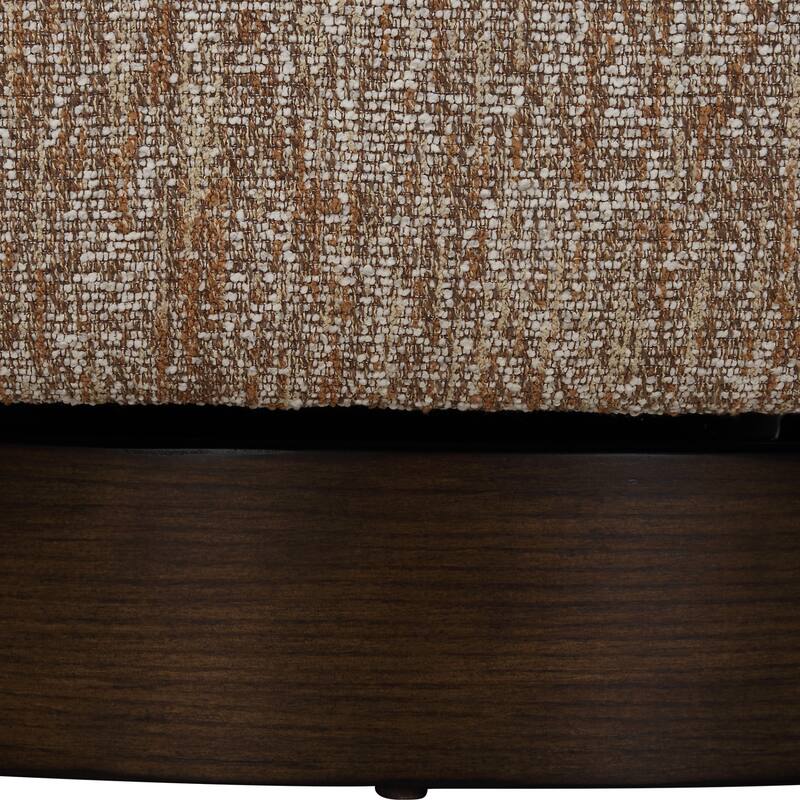 Solid Dunes Barrel Back Swivel Chair - 33" - Brown