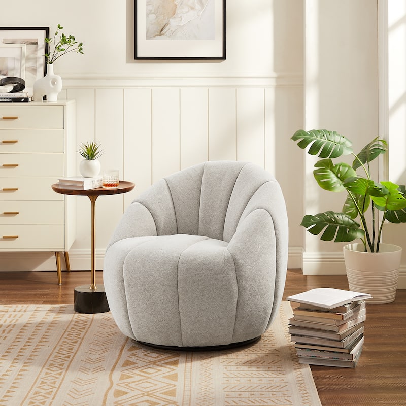 Art Leon Modern Swivel Barrel Chair