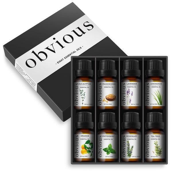 8-Pack 10ml Essential Oils for Aromatherapy by Obvious. Opens flyout.
