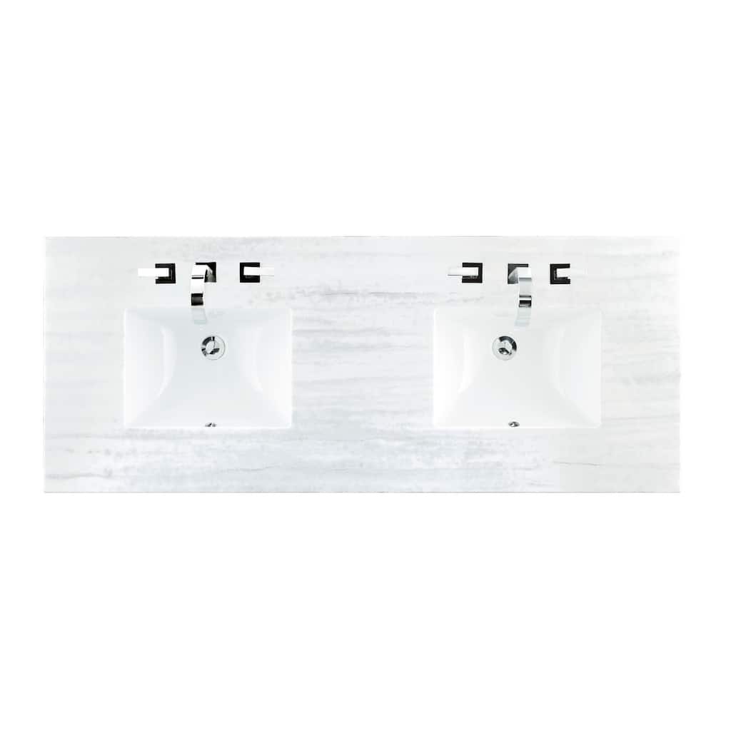 James Martin Vanities 60" Solid Surface Vanity Top with 2 Undermount