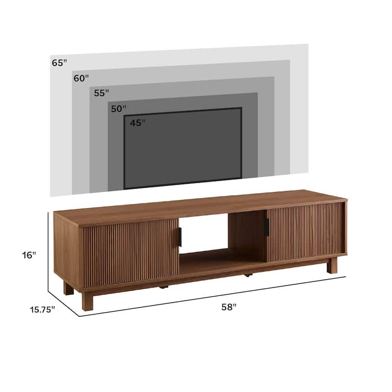 Walker Edison Modern Fluted-Door TV Stand