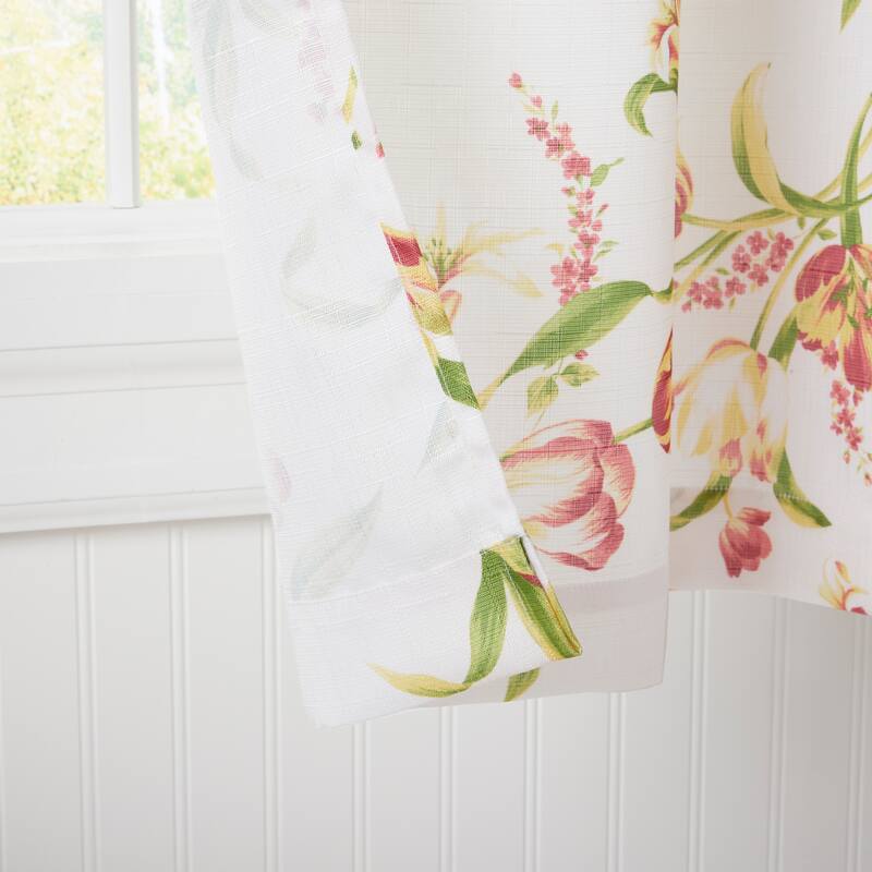Estate View Printemps Light Filtering Rod Pocket Curtain Panel Pair