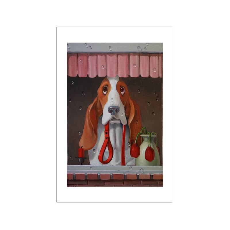 Who Walks The Dog Fine Art Paper Print by Frank Warmerdam - Multi