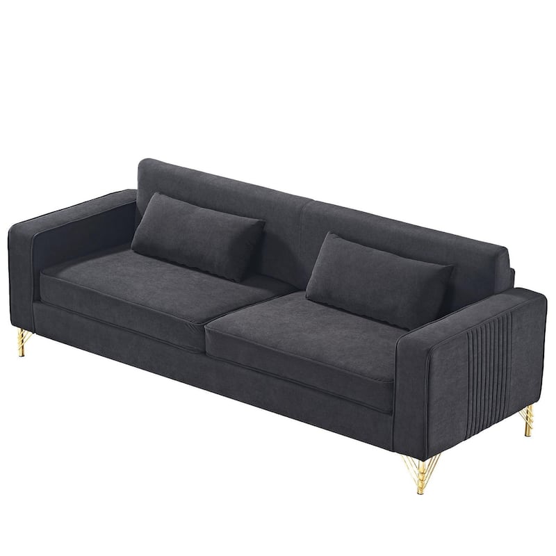 Modern Velvet Upholstered Living Room Sofa