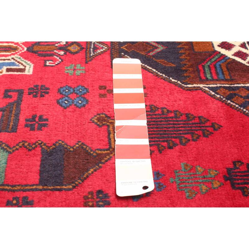 ECARPETGALLERY Hand-knotted Teimani Red Wool Rug - 3'0 x 4'11