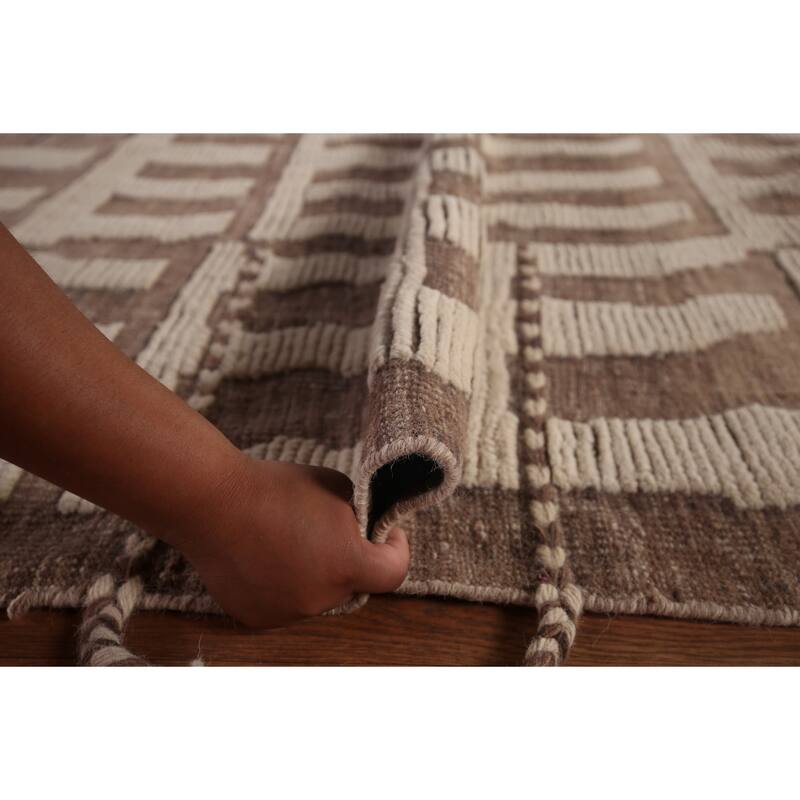 Moroccan Oriental Large Area Rug Handmade Wool Carpet - 11'8"x 16'2"