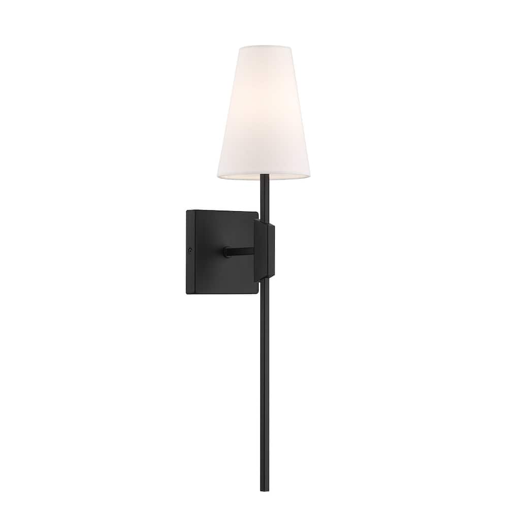 Bellevue SHWS94814 Meridian 24" Tall Bathroom Sconce with Linen Shade