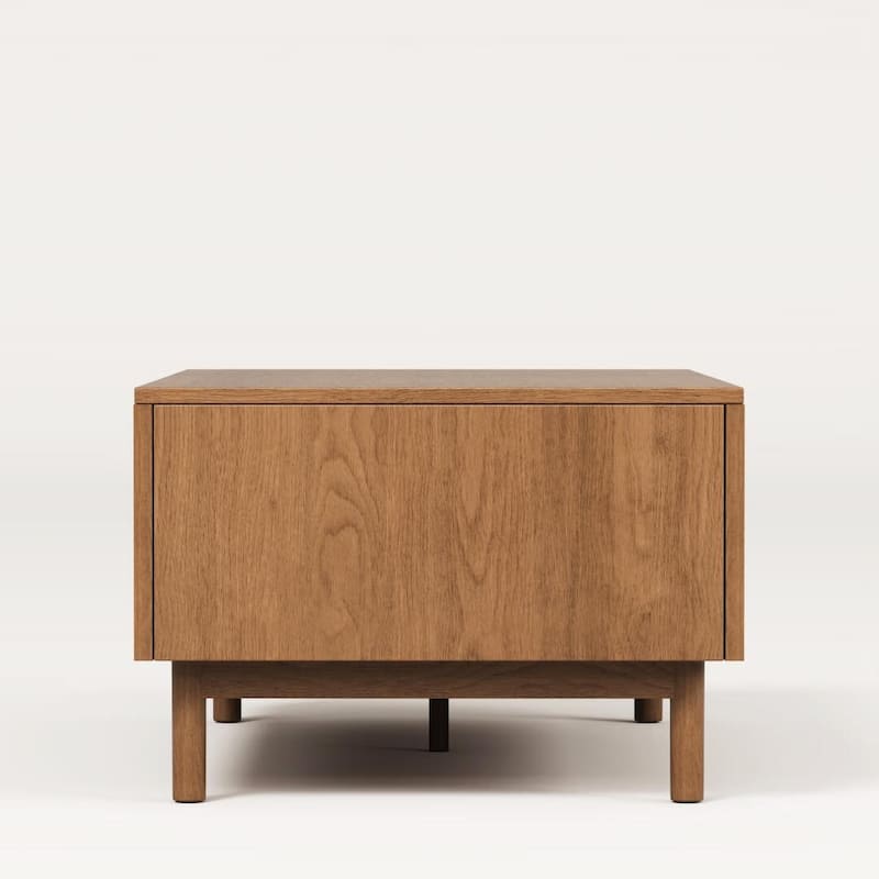 51.1" Satin Walnut Coffee Table with Storage Drawers for Living Room & Home Office - 51.1"Wx27.5"Dx18.9"H