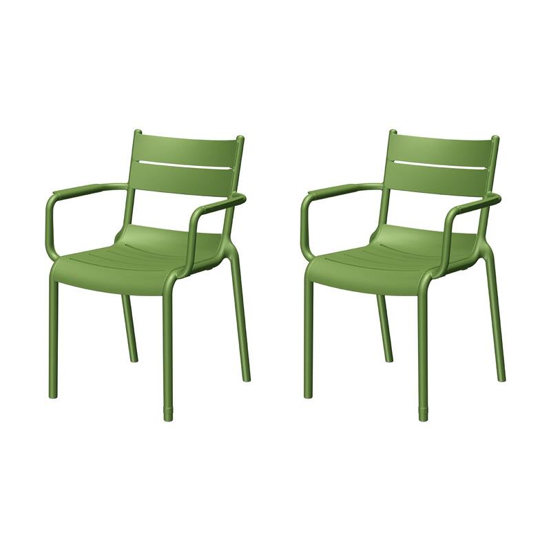 Naples Stackable Armchair, 2 Pcs - Green