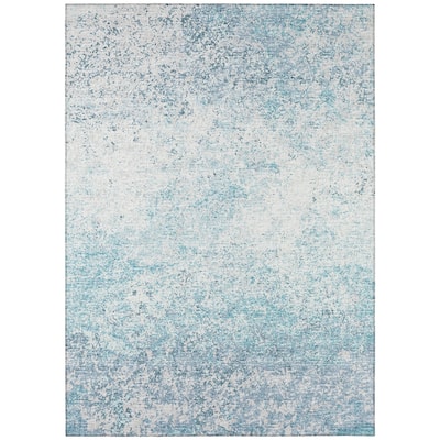 Indoor/Outdoor Rylee Modern Abstract Washable Rug New