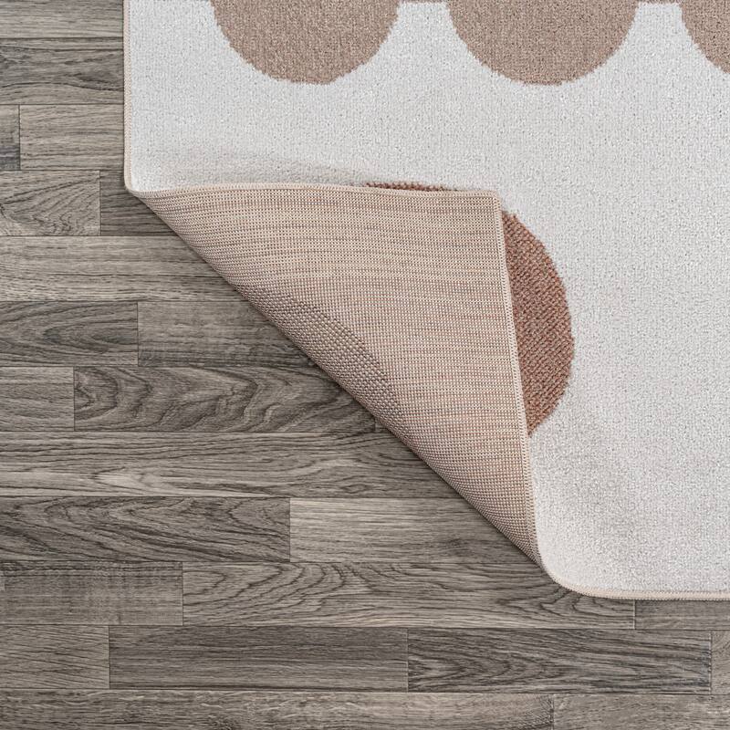 JONATHAN Y Doodle Abstract Coastal Kids & Novelty Machine-Washable Cream/Multi Area Rug